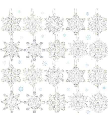 Amazon.co.jp: Perthlin 6個 冬用スノーフレーク ダイヤモンドアート